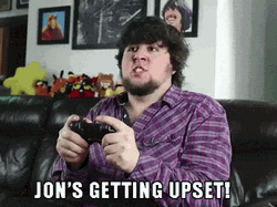 Funny Jontron Playing Video Game GIF