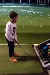 Funny Kid Boy Swing And A Miss GIF