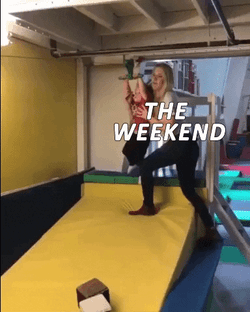 Funny Kid Hanging Wall Bang Fail  GIF