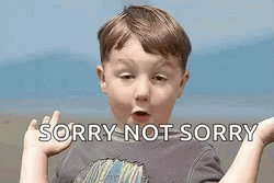 Funny Kid Sorry Not Sorry GIF