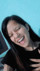 Funny Lady Laughing Passing Out GIF