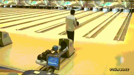 Funny Lane Skip Bowling Fail GIF