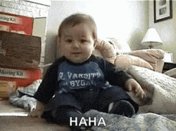 Funny Laughing Baby Falling Down GIF