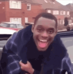 Funny Laughing Stan Riding Car GIF