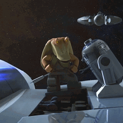 Funny Lego Star Wars Jar Jar Binks And R2D2 GIF