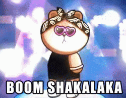 Funny Line Bear Boom Shakalaka GIF