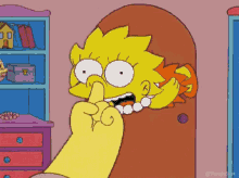Funny Lisa Simpson Crazy Spin Talking GIF