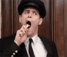 Funny Lloyd Christmas Jim Carrey Mouth Spray  GIF