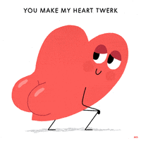 Funny Love Twerking Heart  GIF