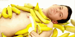 Funny Man Eating Banana