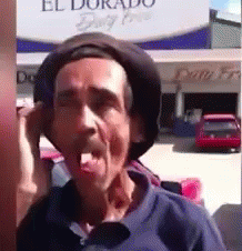 Funny Man Play Dentures No Teeth GIF