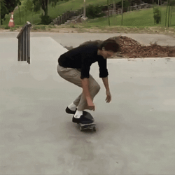 Funny Man Skateboard Sliding Tricks GIF