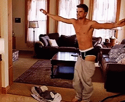 Funny Man Strip Tease Dance GIF