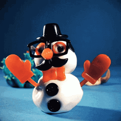 Funny Melting Snowman GIF