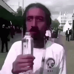 Funny Meme Shivering Guy While Drinking GIF
