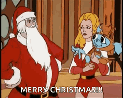 Funny Merry Christmas He Man Santa Suit GIF
