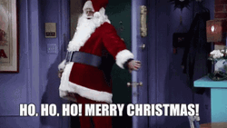 Funny Merry Christmas Santa Coming In GIF