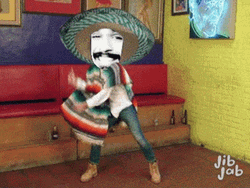 Funny Mexican Dancing Face App GIF