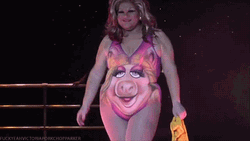 Funny Miss Piggy Swimsuit Design  GIF