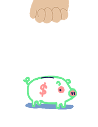 Funny Money In Piggy Bank GIF