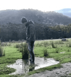 Funny Mud Back Flip Fail GIF
