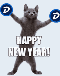 Funny New Year Cat Dancing Lively GIF