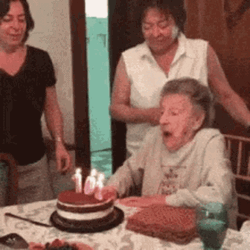 Funny Old Birthday Cake Blow