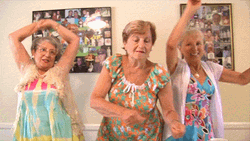 Funny Old Lady Off Beat Dancing GIF