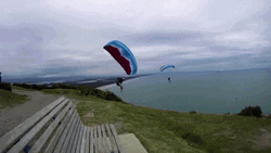 Funny Paraglider Stunt