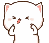 Funny Pink-Eared Cat Sticker