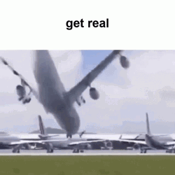 Funny Plane Rapidly Flaps Its Wing GIF