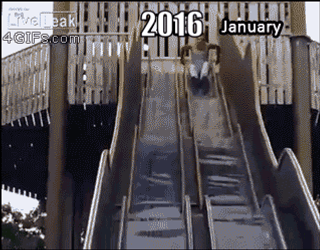 Funny Playground Slide Fail GIF