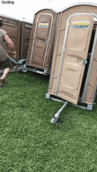 Funny Portable Toilet Breaking Fail GIF