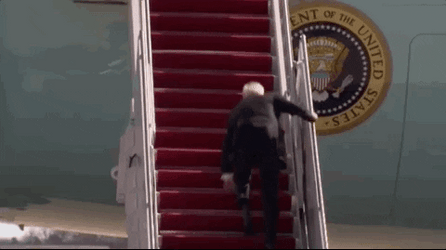 Funny President Joe Biden Falling GIF