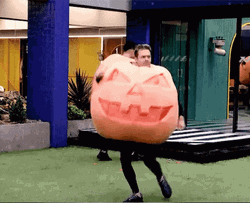 Funny Pumpkin Mascot Dance GIF