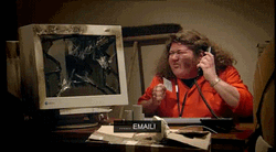 Funny Reading Email Shout GIF