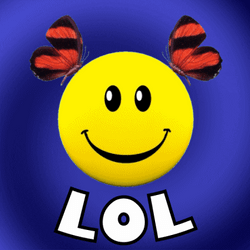 Funny Revolving Emoji With Butterflies GIF