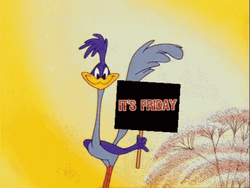 Funny Roadrunner It's Friday GIF