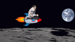 Funny Rocket Falling To Earth GIF