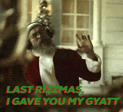 Funny Santa Claus Singing Last Christmas Rizz Meme GIF