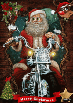 Funny Santa Googly Eyes GIF