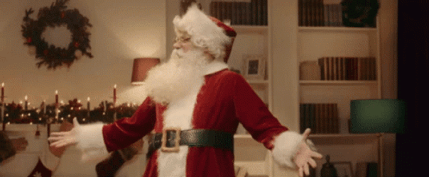 Funny Santa Looking Confused GIF