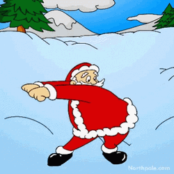 Funny Santa Pumped Up Dancing GIF
