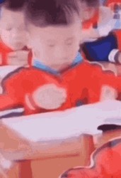 Funny School Boy Studying GIF
