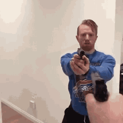 Funny Shots Fired Playing Act GIF