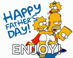 Funny Simpson Happy Fathers Day Enjoy GIF