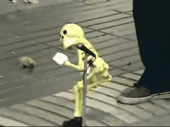 Funny Skeleton Bouncing With Shoes On GIF