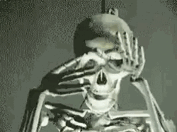 Funny Skeleton Scaring A Guy GIF