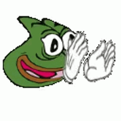 Funny Slow Clap Pepe Frog Face Warp GIF