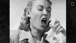Funny Sneezing Woman GIF